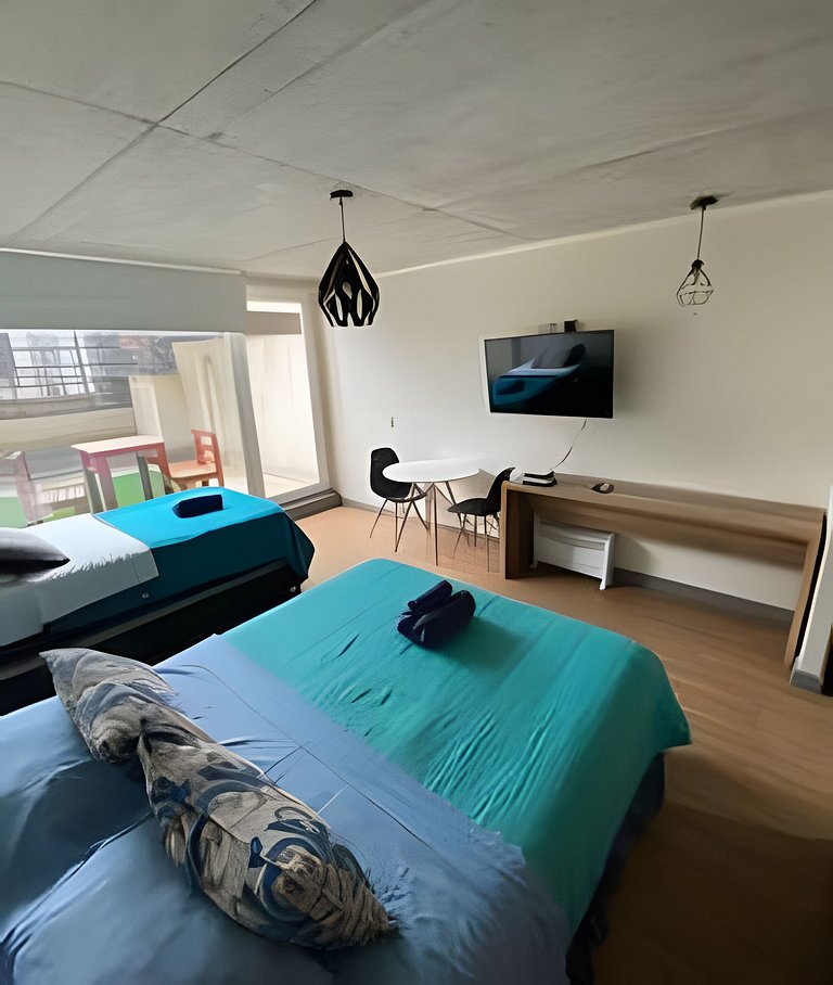 Depto. estudio 3-4 pers. con terraza privada