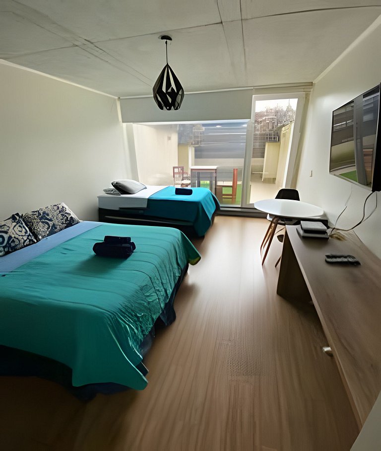 Depto. estudio 3-4 pers. con terraza privada