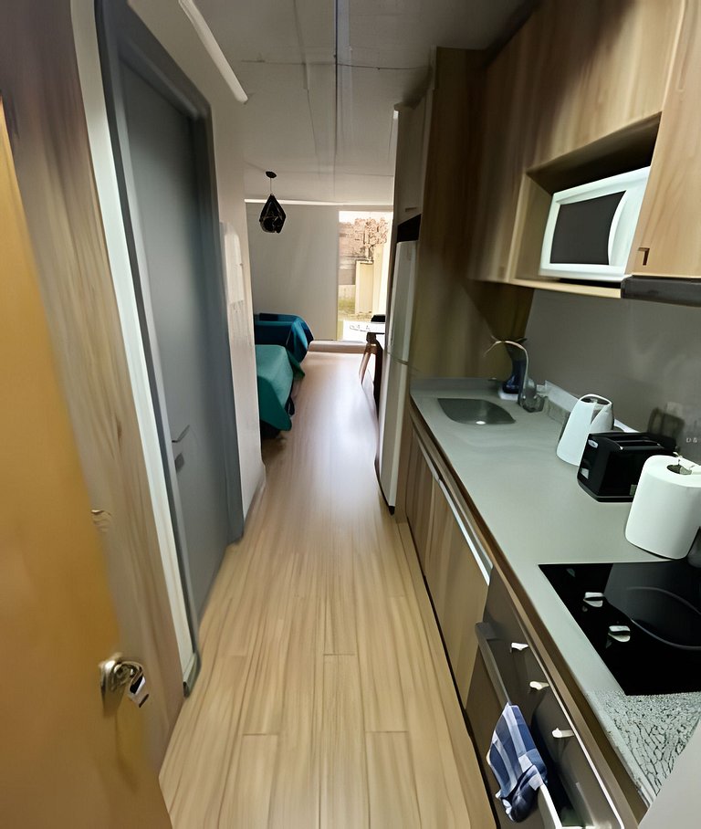 Depto. estudio 3-4 pers. con terraza privada